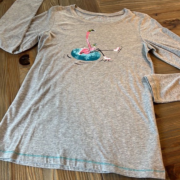 Hue NWOT Flamingo Cocktail Floaty Pool Shirt  Small - Picture 2 of 5